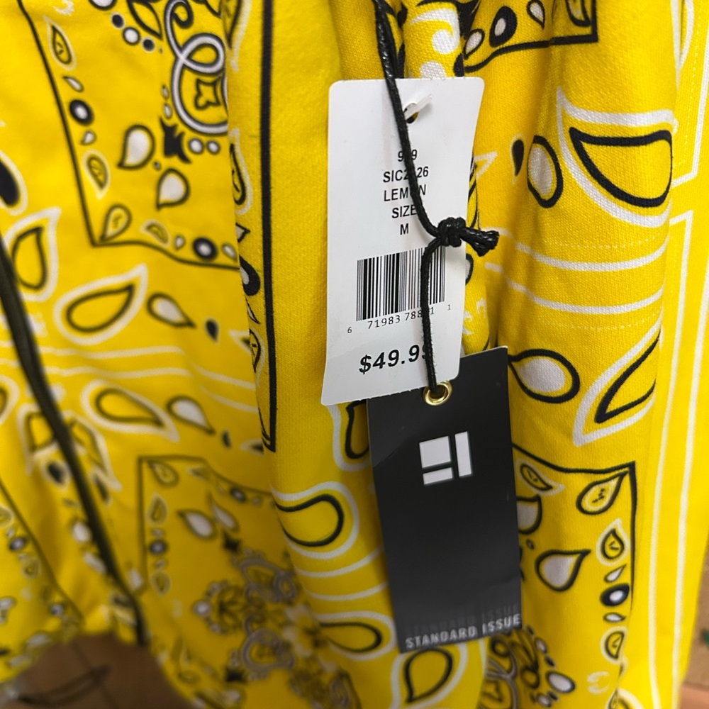 NWT Unique men's yellow zippered jacket - Picture 2 of 3